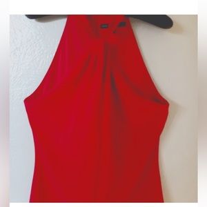 White House black market fully lined halter top, hot pink/large